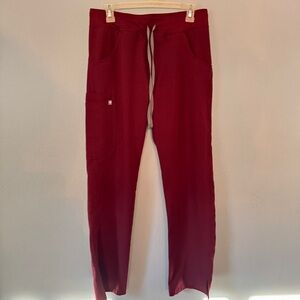 Figs Scrubs Kade Cargo Pant Burgundy